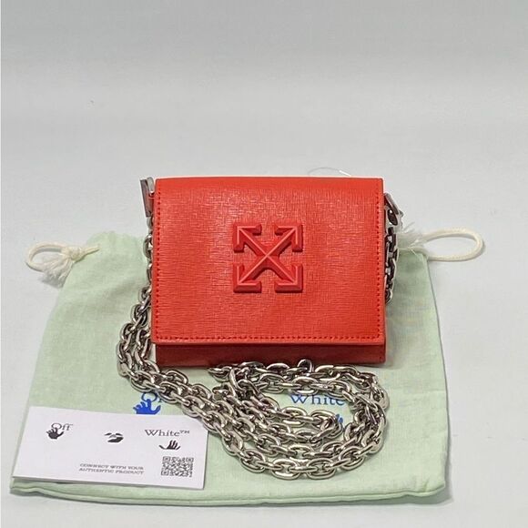 Off-White Jitney Leather Crossbody Wallet - Picture 1 of 12